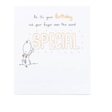 Hanson White Birthday Card Special Each Woolworths