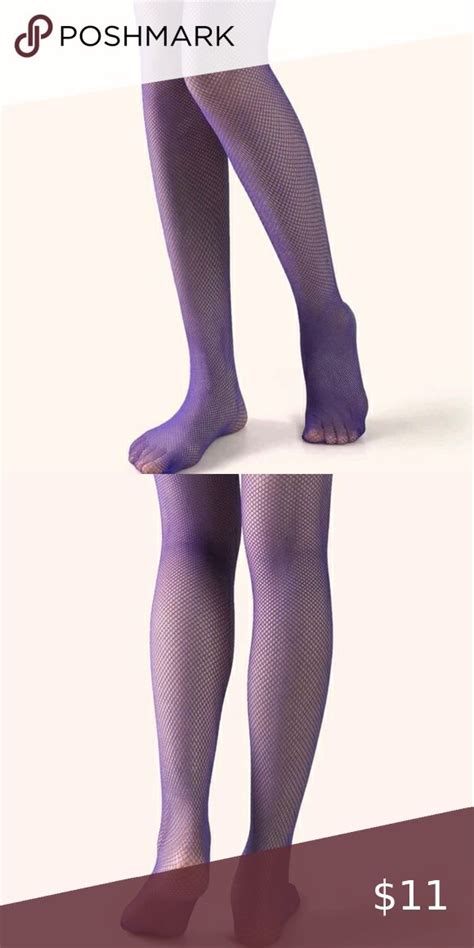 Purple Fishnet Stockings Tights Hose Pantyhose Osfm In Fishnet Stockings Stocking Tights