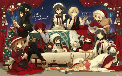 18 1080p Christmas Anime Girl Wallpaper