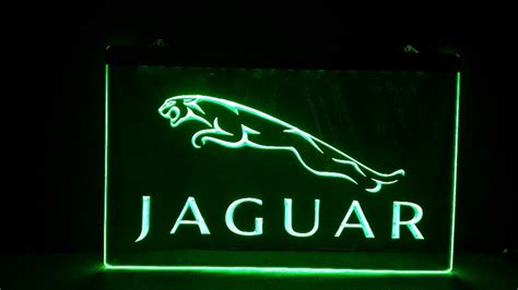 Jaguar Car Logo Led Neon Light Sign Decor Display Man Cave Onoff Neon