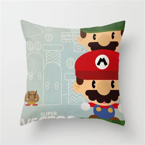Mario Bros 2 Fan Art Throw Pillow By Danvinci Throw Pillows Gaming
