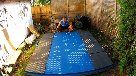 Homemade Backyard Olympic Weightlifting Platform Gopro Canada Youtube