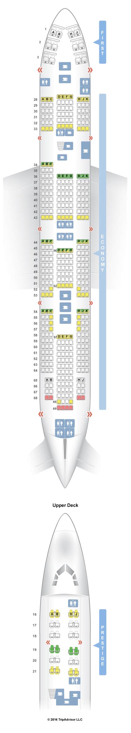 Boeing 747 8i Seat Map Korean Air