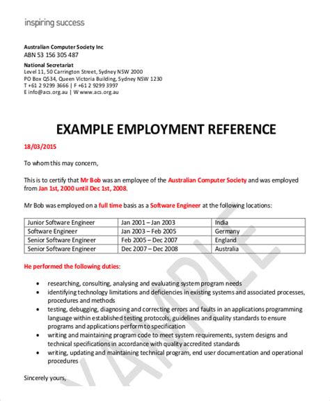 Letter Of Employment Visa What Is A Letter Of Employment