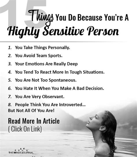 15 Things You Do Because You Are A Highly Sensitive Person Highly Sensitive Person Highly