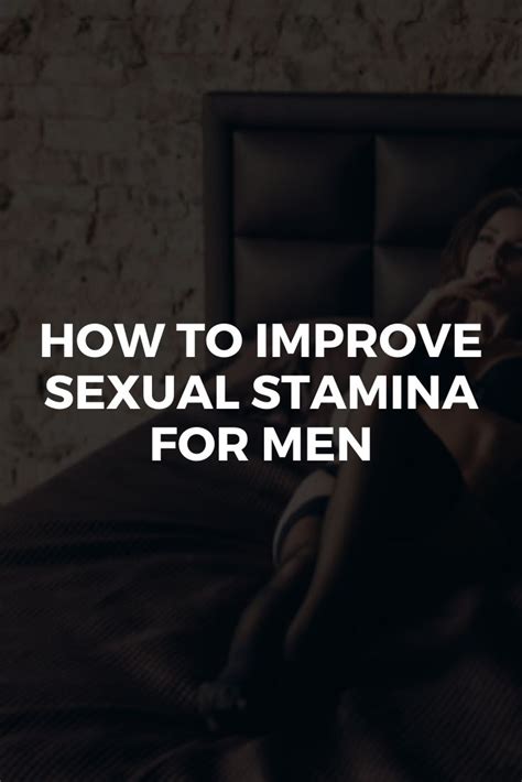 How To Improve Sexual Stamina For Men