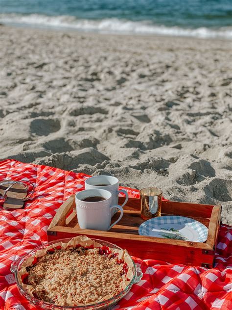 Nothing Like A Summer Beach Picnic With Strawberry Crumb Cobbler And