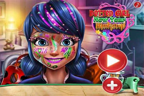 Dotted Girl New Year Makeup Make Up Games Play Online