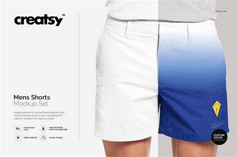 mens shorts mockup set product mockups creative market