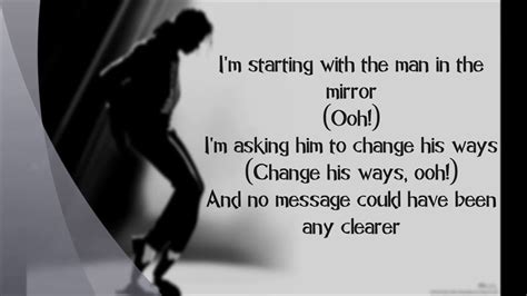 Michael Jackson Man In The Mirror Lyrics YouTube