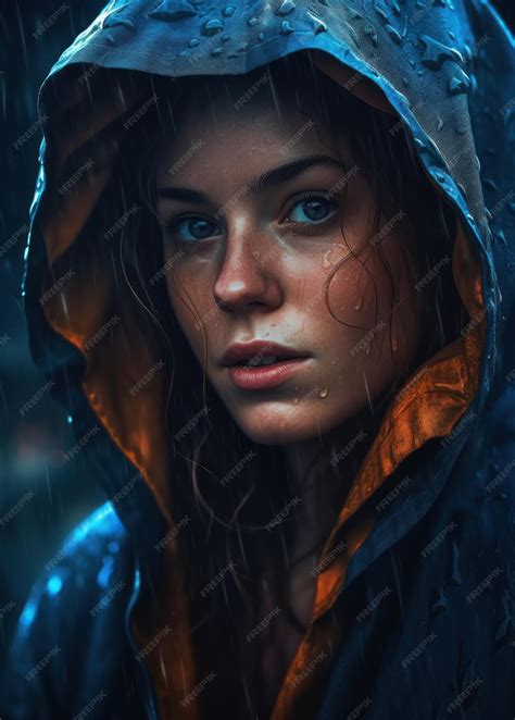 Premium Ai Image Girl In The Rain Girl In The Rain Girl Rain Rain