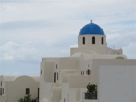 The Greek Islands Santorini With Its Famous White