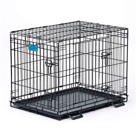 The dog crate simply sets up and folds down to portable size for easy transportation. 36" LifeStages Double Door Dog Crate | MidWest Homes For ...