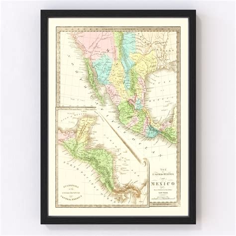 Vintage Map Of Texas 1836 By Teds Vintage Art