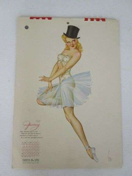1946 Varga Esquire Pin Up Girl Calendar Oberman Auctions