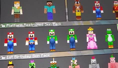 Minecraft Super Mario Skin Pack Now Usable Online And Viewable On Other