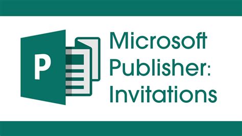 Microsoft Publisher Invitations Youtube