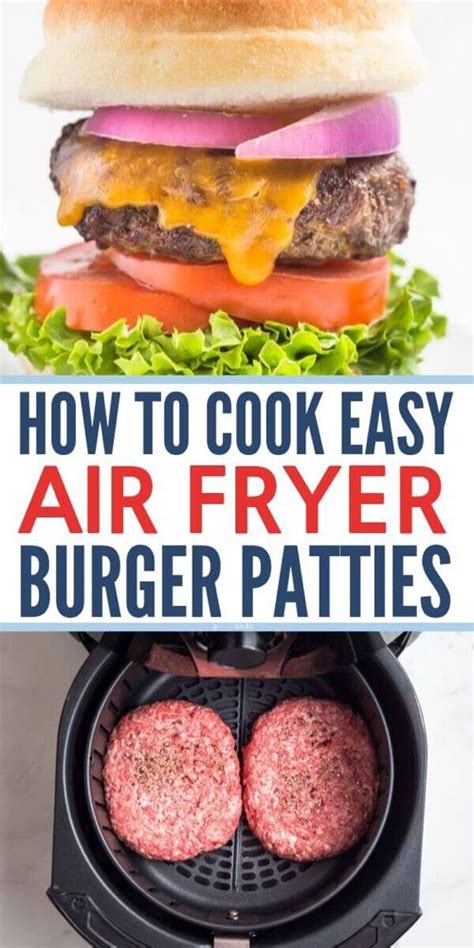 Buy frozen burgers, but make them healthy. Best air fryer burgers! This recipe makes really juicy air fried hamburgers (or chees… in 2020 ...