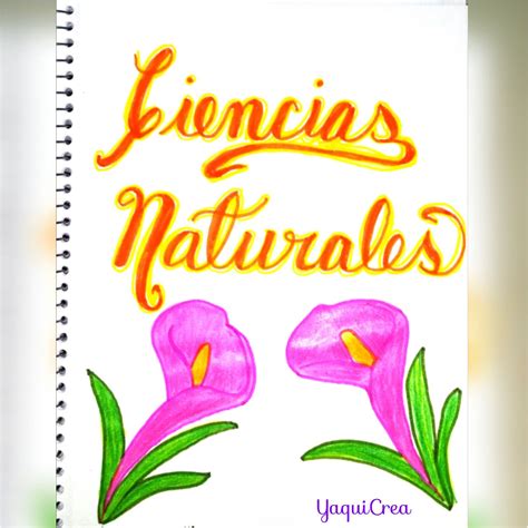 Caratula Con Flores Para Cuaderno De Ciencias Naturales Caratulas Images