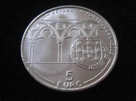 Portugal 5 Euro Silver Coin 800 Birthday Of Pope John Xxi 2005 Euro
