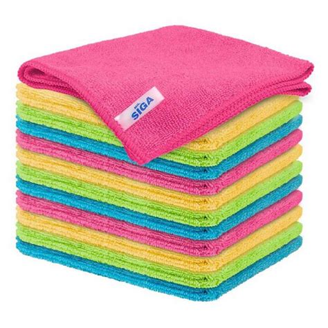 mr siga microfiber cleaning cloth pack of 12 size 12 6″ x 12 6″ healthy american home