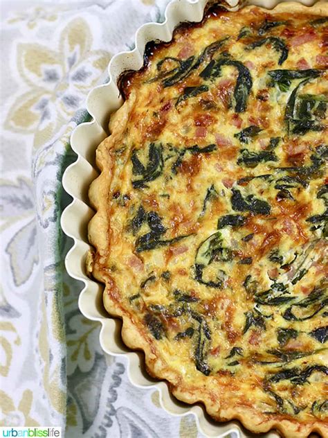 Ham And Spinach Quiche Recipe Urban Bliss Life