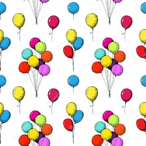 Premium Vector Seamless Pattern With Balloons