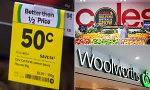 Coles And Woolworths Up The Ante On Half Price Specials Daily Mail Online