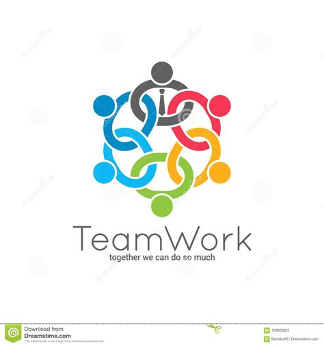 Teamwork Chain Logo. Business Team Union Concept Icon On White Background. Stock Vector 