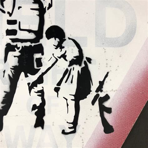 Sold Price Banksy British 1974 Spray Painted Road Sign