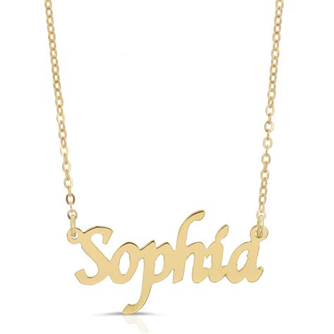 14k solid gold name necklace
