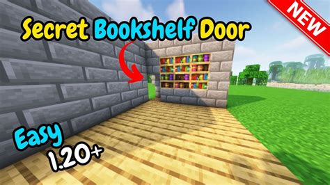 Minecraft Tutorial How To Make A Secret Bookshelf Door Minecraft Youtube