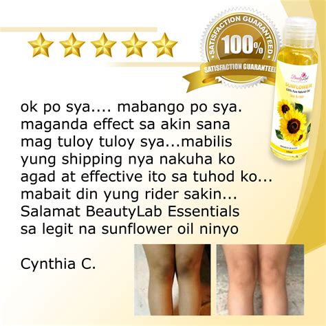 BEAUTY LAB ESSENTIALS Sunflower oil 100ml Organic Pure Sunflower Seed