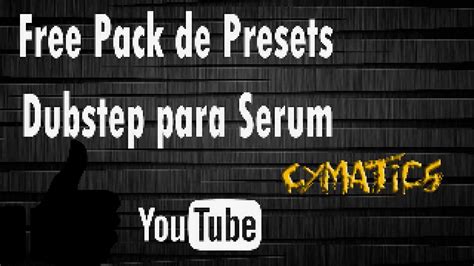Here, we've listed the best packs, whether free or premium, so you don't have search serum is a phenomenal synth with an amazing array of presets. FREE pack de presets dubstep para Serum (Cymatics) - YouTube