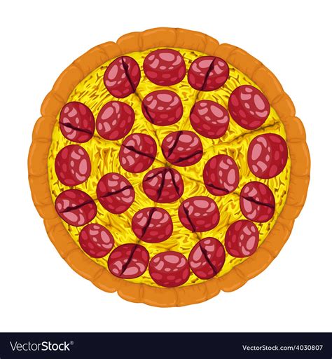Pepperoni Pizza Slices Royalty Free Vector Image