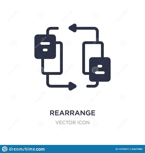 Rearrange Icon On White Background Simple Element Illustration From