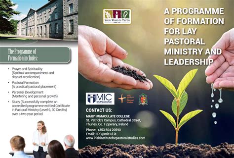A Programme Of Formation For Lay Pastoral Ministry And Leadership