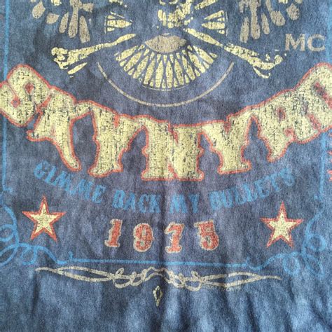 Lynyrd Skynyrd Hand Distressed One Of A Kind Acid Washed Cropped Muscle