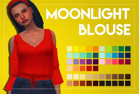 Simsworkshop Moonlight Blouse By Weepingsimmer • Sims 4 Downloads
