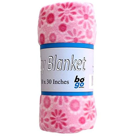 30x30 Inch Soft Fleece Baby Blanket Assorted Style Print And Solid