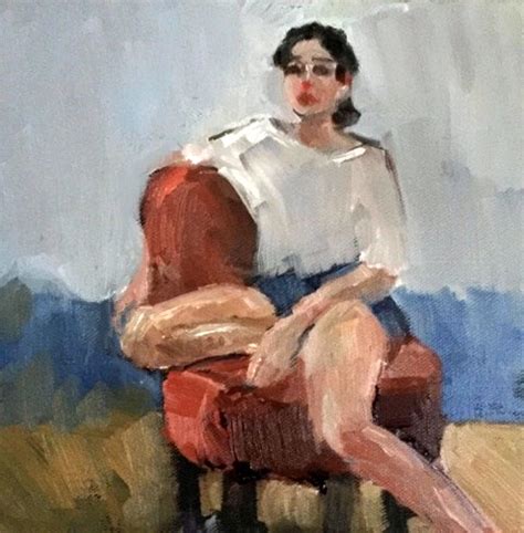 Connie Chadwell S Hackberry Street Studio Seated In A Red Chair