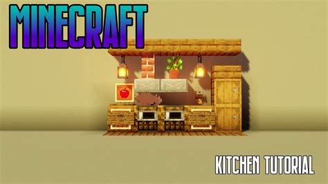 Minecraft How To Make A Kitchen Minecraft Kitchen Tutorial Youtube