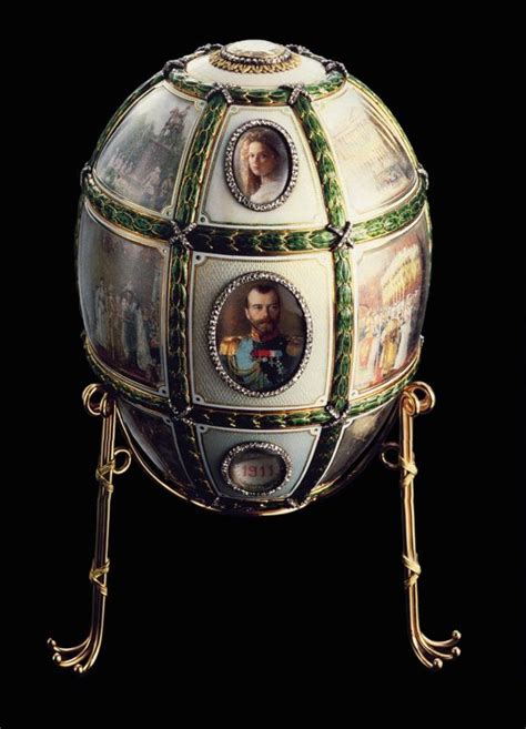 The Fifteenth Anniversary Egg Faberge Egg With Miniatures Of The