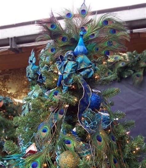 Ridge road décor polyresin peacock sculptures in gold (set of 2) 4. Dazzling Peacock Christmas Tree Decorating Ideas to ...