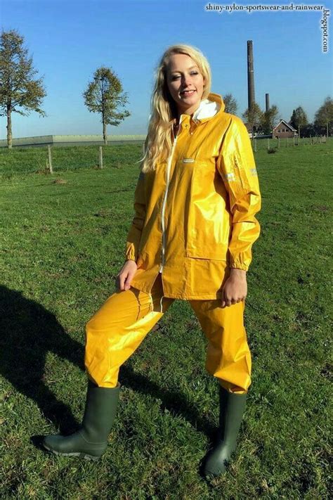 Yellow Coat Yellow Raincoat Rain Suits Pvc Raincoat Vinyl Raincoat Rainwear Girl Rubber