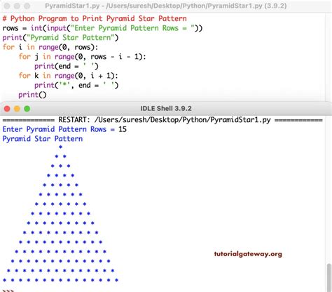 Python Program To Print Pyramid Star Pattern