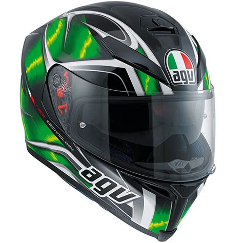 Kawasaki Green 2018 Agv K5 S Marble Motorcycle Road Race Crash Helmet
