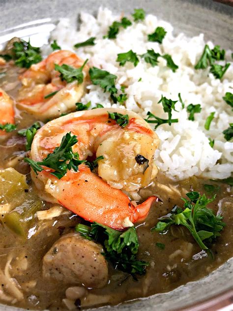 Using a slotted spoon, transfer to a platter and set aside. Instant Pot Louisiana Seafood, Chicken, and Sausage Gumbo ...