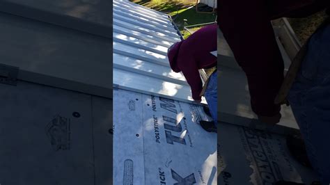Installing Standing Seam Metal Roof Snap Lock Panel Youtube