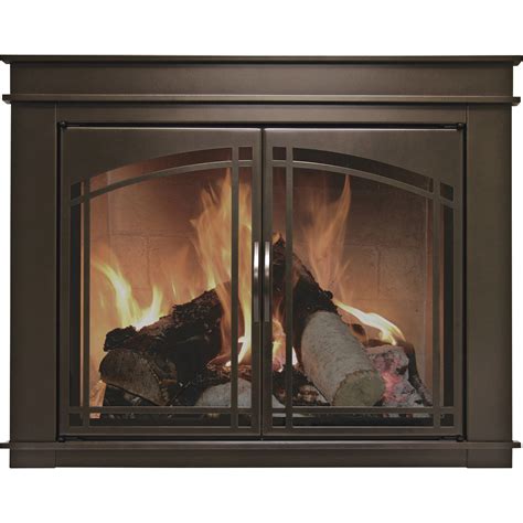 Discover the 32 different types of glass front doors for you home. Pleasant Hearth Fenwick Fireplace Glass Door — Bronze, For ...